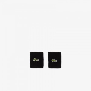 Acessorios Lacoste Masculino Pretas SPORT Stretch Cotton Jersey Wristband SY8-94749M5