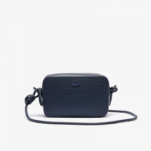 Bolsa Tiracolo Lacoste Masculino Azul Marinho Azuis Chantaco Matte Piqué Leather RN3-38203T8