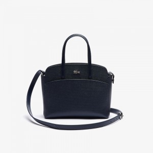 Bolsa de Mão Lacoste Feminino Azul Marinho Azuis Chantaco Piqué Leather AC2-25212G4