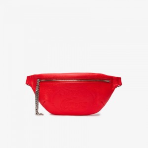 Bolsas Lacoste Feminino Vermelhas Croco Crew Grained Leather Beltbag FB6-45284S5