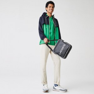 Bolsas Lacoste Masculino Pretas Ultimum Coated Canvas Crossbody Bag IH6-07360I2