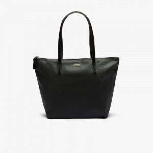Bolsas Tote Lacoste Feminino Pretas L.12.12 Concept Small Zip BS6-99179U2