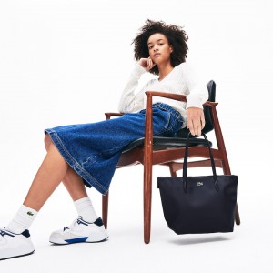 Bolsas Tote Lacoste Feminino Azul Marinho Azuis L.12.12 Concept Small Zip PF1-54265W1