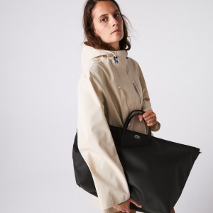 Bolsas Tote Lacoste Feminino Pretas L.12.12 Concept Weekend LJ8-42574S6