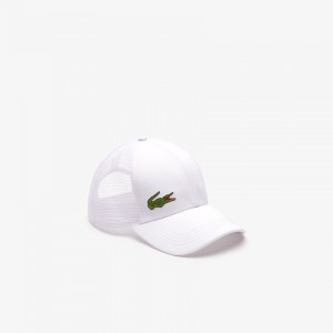 Boné Lacoste Masculino Branco SPORT Mesh Panel Cotton VL0-10881Z2