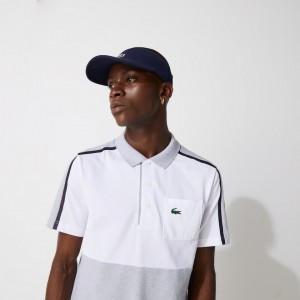 Boné Lacoste Masculino Azul Marinho Azuis SPORT Piqué And Fleece Tennis Visor ZC6-09520Y5
