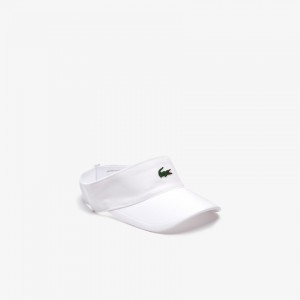 Boné Lacoste Masculino Branco SPORT Piqué And Fleece Tennis Visor HF2-47674W7