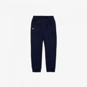 Calça Moletom Lacoste Criança Azul Marinho Azuis SPORT Fleece QS4-68736Y6