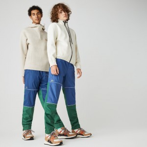 Calças Lacoste Masculino Verdes Azuis LIVE Colorblock Tracksuit KJ3-36773G3