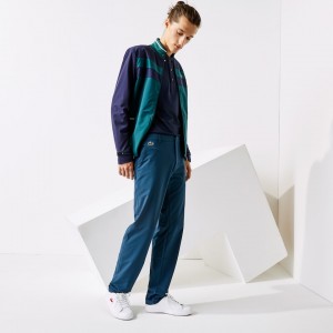 Calças Lacoste Masculino Azul Marinho Azuis Verdes SPORT Checkered Technical Golf QS0-06420W7