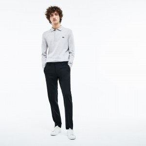 Calças Lacoste Masculino Azul Marinho Azuis Slim Fit Stretch Twill Chino TJ5-23932X2