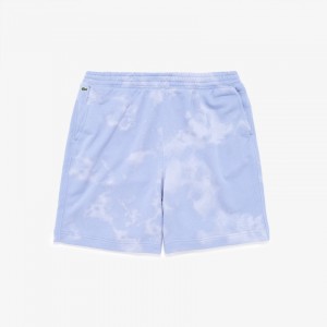 Calção Lacoste Masculino Roxo LIVE Tie-Dye Print Cotton Fleece Bermudas SU2-29432W9