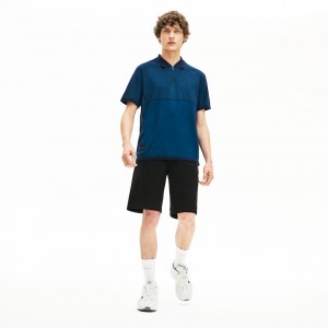 Calção Lacoste Masculino Pretas Motion Stretch Cotton Bermuda GA1-91519X5