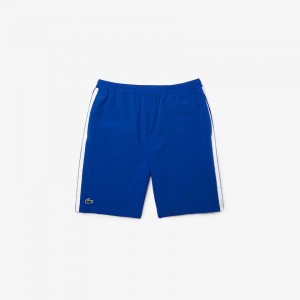 Calção Lacoste Masculino Azuis Branco SPORT x Novak Djokovic Breathable Stretch CW6-56135I6