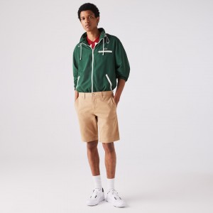 Calção Lacoste Masculino Bege Slim Fit Stretch Gabardine SE2-57315S3