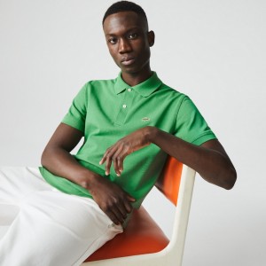 Camisa Polo Lacoste Masculino Verdes Classic Fit Organic Cotton Piqué JU8-02650U5
