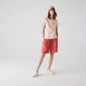 Camisa Polo Lacoste Feminino Luz Rosa Classic Fit Soft Cotton Petit Piqué WM0-26202N3