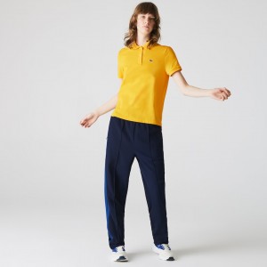 Camisa Polo Lacoste Feminino Amarelas Classic Fit Soft Cotton Petit Piqué JK9-31193S6