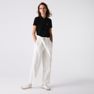 Camisa Polo Lacoste Feminino Pretas Classic Fit Soft Cotton Petit Piqué PR2-48974E2