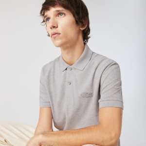Camisa Polo Lacoste Masculino Cinzentas Loop LP1-48154O4