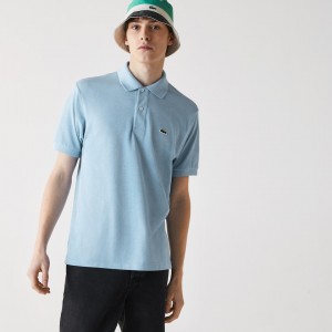 Camisa Polo Lacoste Masculino Azuis Marl Fabric L.12.12 EF8-13721T7