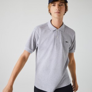 Camisa Polo Lacoste Masculino Cinzentas Marl Fabric L.12.12 WP3-41814H8