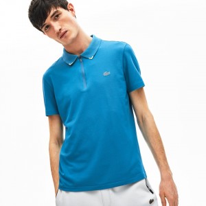 Camisa Polo Lacoste Masculino Azuis Amarelas Motion Ultra-Lightweight Cotton XE2-60636J4