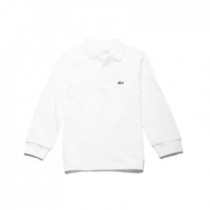 Camisa Polo Lacoste Criança Branco Petit Piqué PH3-56895O6