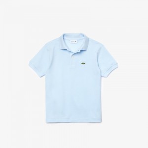 Camisa Polo Lacoste Criança Luz Azuis Petit Piqué AK0-41514F0