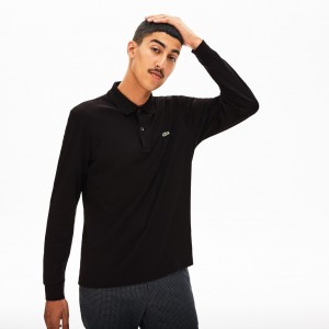 Camisa Polo Lacoste Masculino Pretas Regular Fit Cotton JG0-21132P1