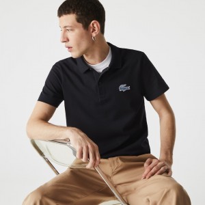 Camisa Polo Lacoste Masculino Azul Marinho Azuis Regular Fit Cotton Piqué JH7-05020D5