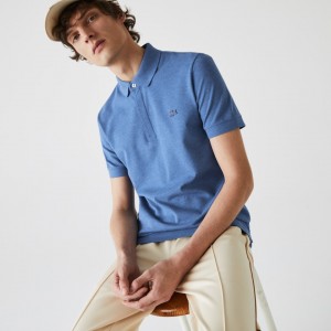 Camisa Polo Lacoste Masculino Azuis Regular Fit Paris AY9-14301M2