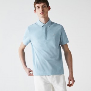 Camisa Polo Lacoste Masculino Azuis Regular Fit Paris WD6-32653N0