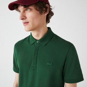 Camisa Polo Lacoste Masculino Verdes Regular Fit Paris JV1-18371P2