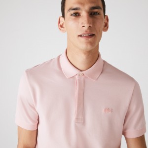 Camisa Polo Lacoste Masculino Luz Rosa Regular Fit Paris VK5-73277Y7