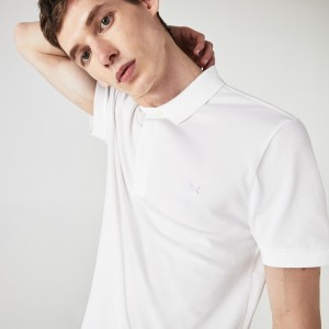 Camisa Polo Lacoste Masculino Branco Regular Fit Paris IF1-80548F3