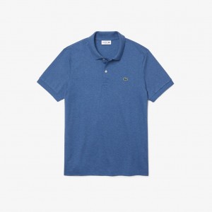 Camisa Polo Lacoste Masculino Azuis Regular Fit Soft Cotton YY1-44834K6