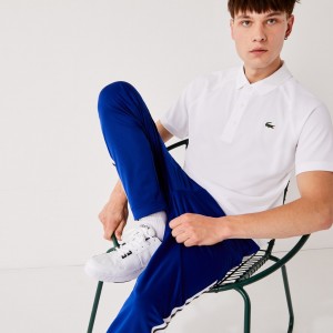 Camisa Polo Lacoste Masculino Branco SPORT Breathable Run-Resistant Interlock YY5-90949X5