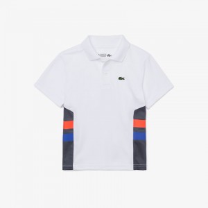 Camisa Polo Lacoste Criança Branco Cinzentas Escuro Vermelhas Azuis SPORT Side Stripe Training PL3-82878D5