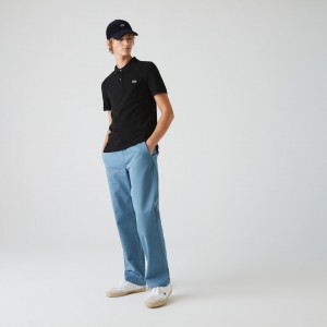 Camisa Polo Lacoste Masculino Pretas Slim Fit in Petit Piqué QD2-80738J0
