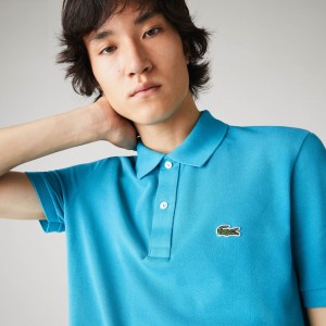 Camisa Polo Lacoste Masculino Azuis Slim Fit in Petit Piqué UD8-25522D2
