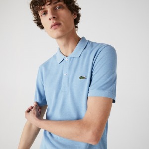 Camisa Polo Lacoste Masculino Azuis Slim Fit in Petit Piqué ER9-17781W2