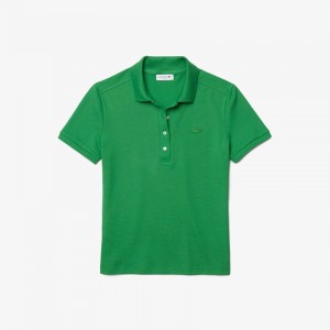 Camisa Polo Lacoste Feminino Verdes Stretch Cotton Piqué GJ8-04200R4
