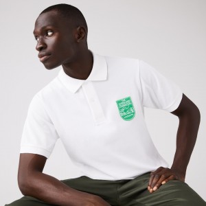 Camisa Polo Lacoste Masculino Branco & The Everglades Foundation Co-Branded DJ7-30263K8