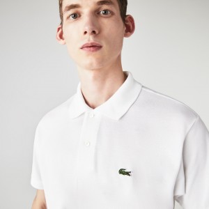 Camisas Lacoste Masculino Branco Classic Fit L.12.12 Polo JV6-87268O3