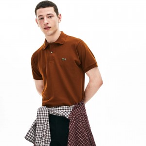 Camisas Lacoste Masculino Marrom Classic Fit L.12.12 Polo YW8-22942Q6