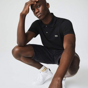 Camisas Lacoste Masculino Pretas Classic Fit L.12.12 Polo OK4-84958H2