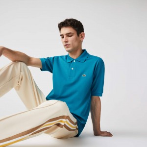 Camisas Lacoste Masculino Azuis Classic Fit L.12.12 Polo UO3-84678U3