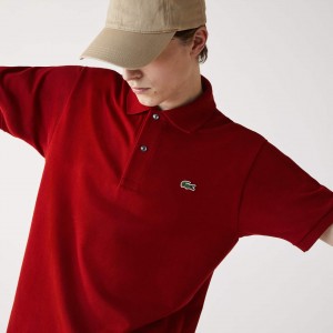 Camisas Lacoste Masculino Vermelhas Escuro Classic Fit L.12.12 Polo DR8-73317X0