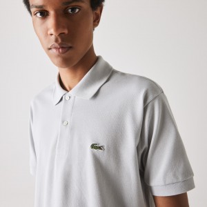 Camisas Lacoste Masculino Cinzentas Classic Fit L.12.12 Polo VL3-75677I2